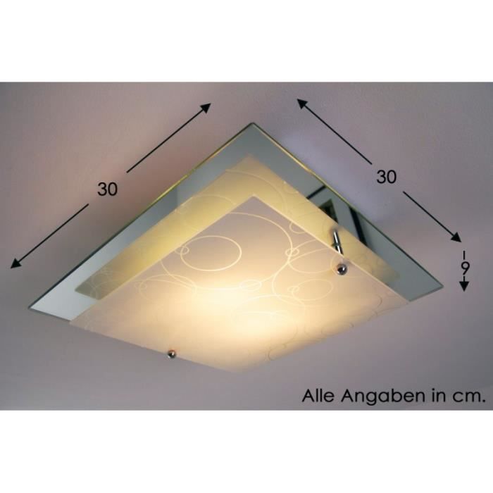 Plafonnier Lustre Design Carré Lampe à suspension