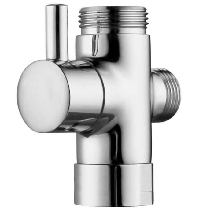 Robinet de Douche Inverseur 3 Voies Bras de Douche Inverseur 2 Fonctions Robinet de Douche Robinet pour MéLangeur de Douche Corps