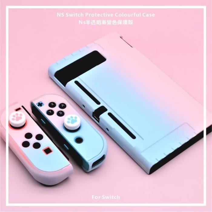 Housse de protection pour console Nintendo Switch Joy-Con,Couleur dégradée Autocollants de protection d'écran pour N-Switch Console