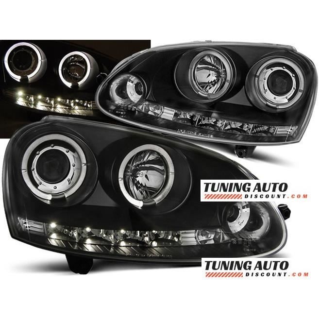 Phares avant VW golf 5 10.03-09 angel eyes noir ( 27778 )