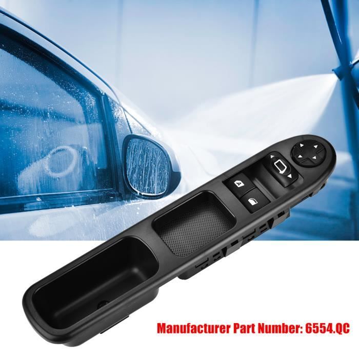 Interrupteur de commande lève-vitre électrique avant gauche pour Peugeot Citroen 6554.QC -ZOO