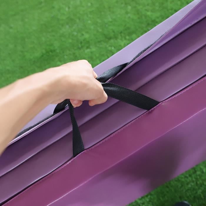 Tapis de gymnastique pliable, sol épais et antidérapant, salle de yoga à quatre couches Idéal pour la gym à domicile Pilates