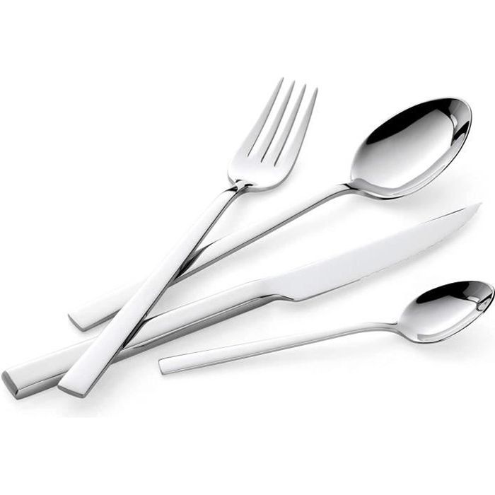 CUILLERE DE TABLE LAGOSTINA GIADA Ménagère 24 Couverts Inox 6 Personnes Acier Inoxydable 18-10 Epaisseur 3,5 mm Fi294