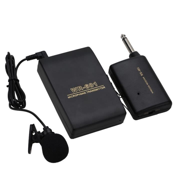 YOSOO Microphone sans fil Portable sans fil émetteur FM récepteur haut-parleur clip revers casque micro
