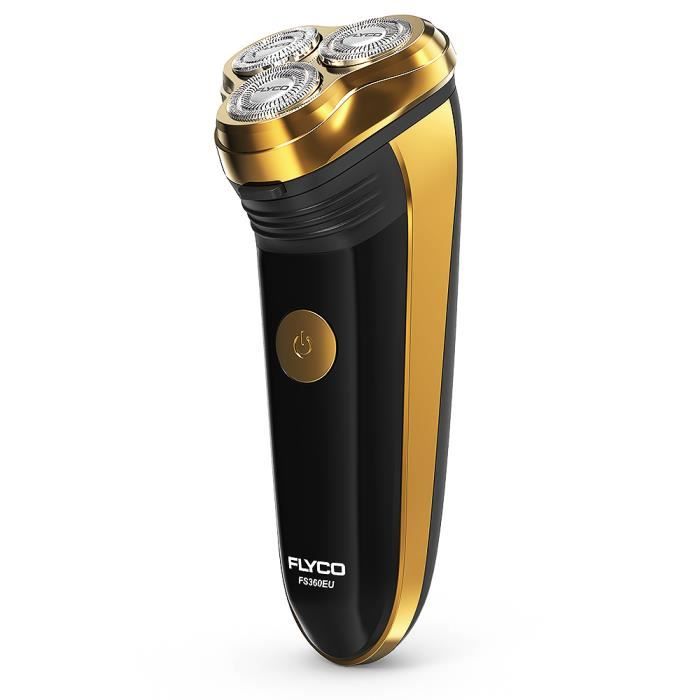 FLYCO FS360EU Rasoir électrique Tondeuse à barbe rasoir avec 3 têtes flottantes rechargeable