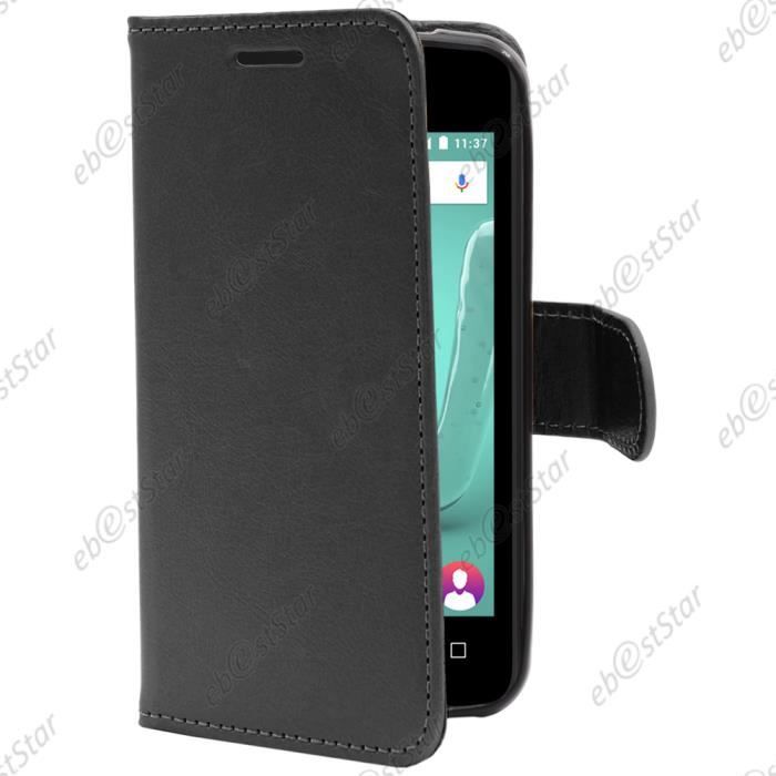 ebestStar ® Etui Portefeuille Protection pour Wiko Sunny 2, Couleur Noir