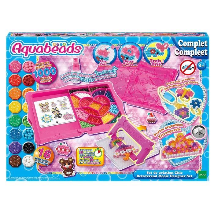AQUABEADS Coffret De Creation Chic - plus de 1000 perles de 16 couleurs