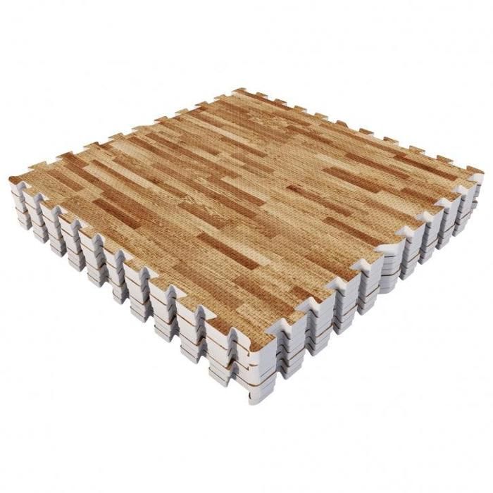 Gorilla Sports - Tapis de protection interconnectables de 1,2cm en mousse - EVA 8 carré de 60x60cm Couleurs disponible : Noir,