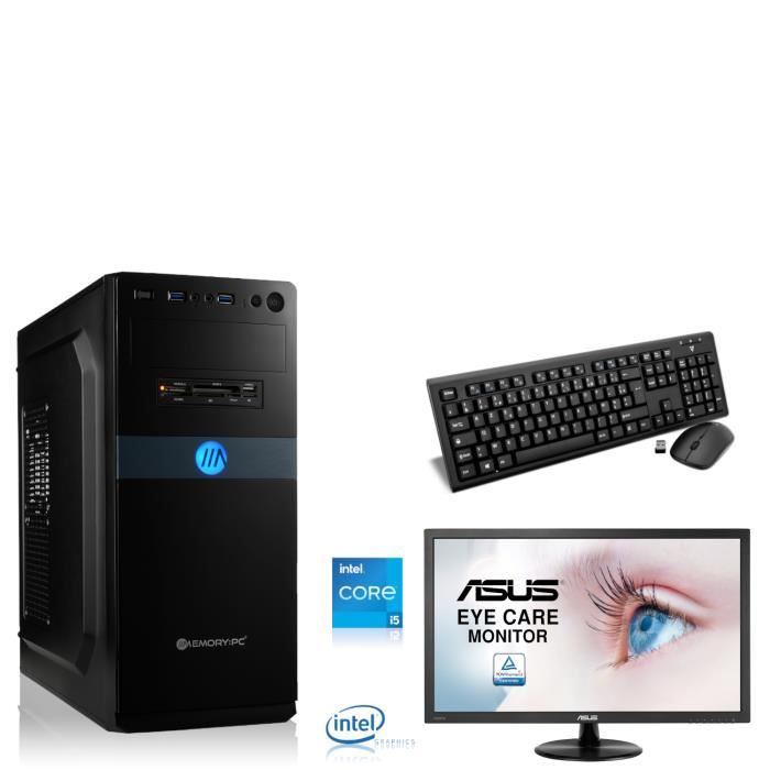 Memory PC de bureau | Intel Core i5-11400 6x 2.6GHz | 16Go DDR4| Intel UHD Graphique | 240Go SSD + 1000Go HDD | Win 10 Pro| WiFi