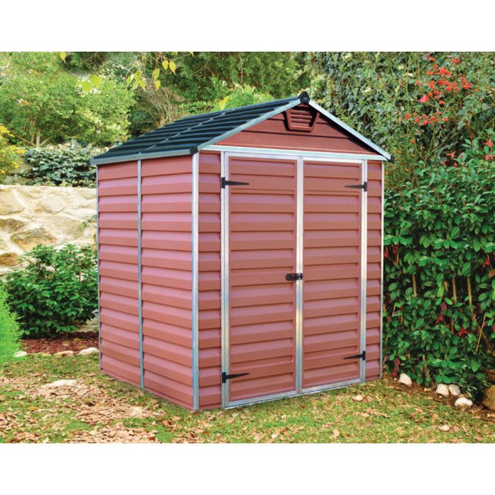 PALRAM Abri de jardin Skylight 2,6 m² - Aluminium et polycarbonate - Ambre