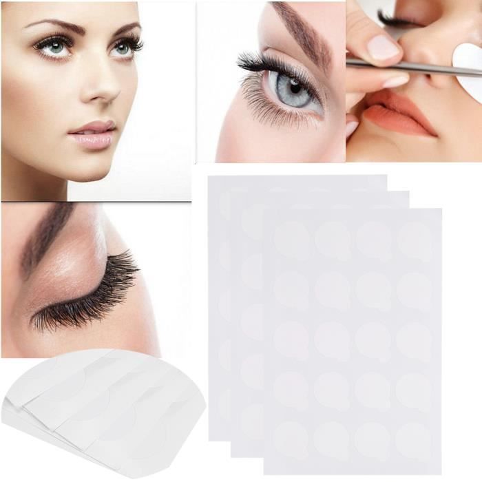 5 feuilles étanches d'extension de cils support de colle palette de papier tampons outil d'application de support-DIN