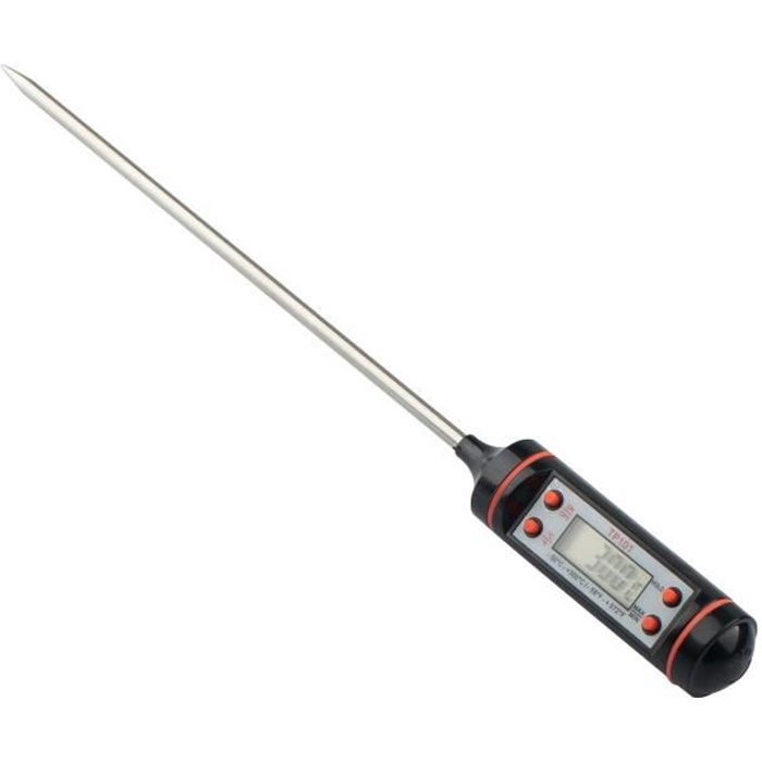 TRIXES Thermomètre de cuisson à sonde LCD numérique