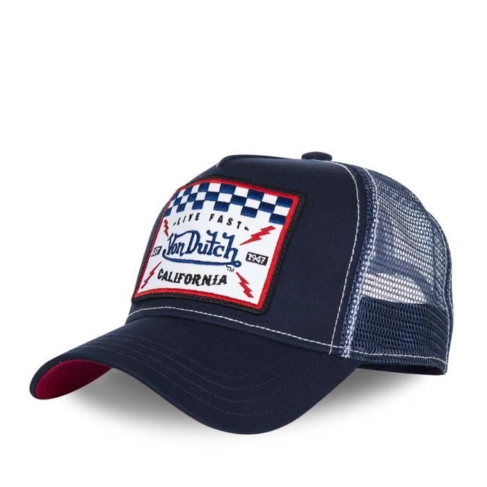 Von Dutch - Von Dutch Casquette Square Style Trucker Bleu Marine