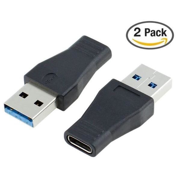 USB C Adaptateur, USB 3.1 Type C femelle vers USB 3.0 A mâle Adaptateur- Noir- 2 pièces