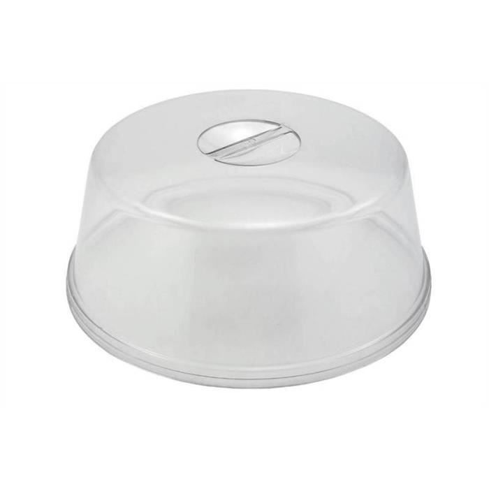 Plaque gâteau 30cm couvercle transparent en plastique alimentaire