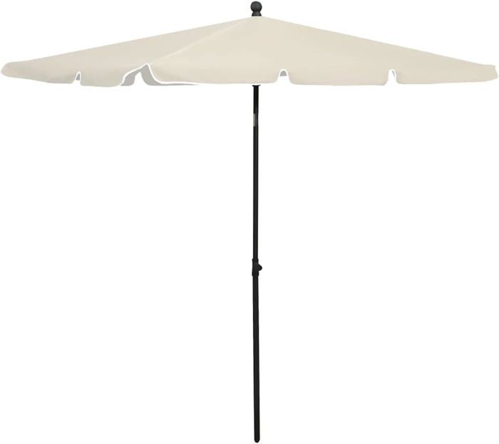 Parasol Sekey Rectangulaire Parasol Rond De Jardin,Protection UV 50 Extérieur,217 Cm,Taupe Parasol Terrasse UV 50