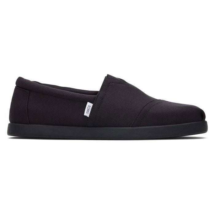 TOMS TOMS Alp FWD espadrilles homme noir - Vegan coton recyclé semelle caoutchouc coupe large