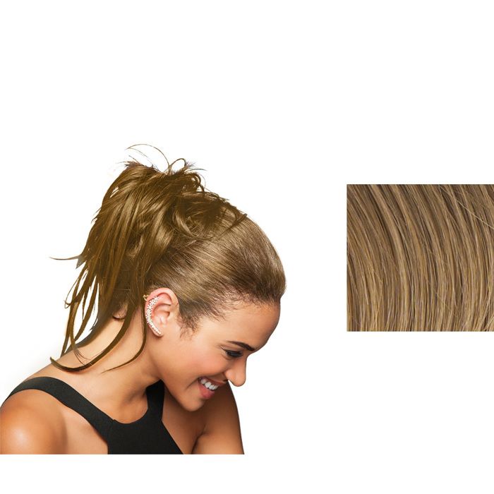 Perruque Mi-longue Blond Foncé Méché Blond Clair GLADIS F27613 - Synthétique Bouclée Neuve
