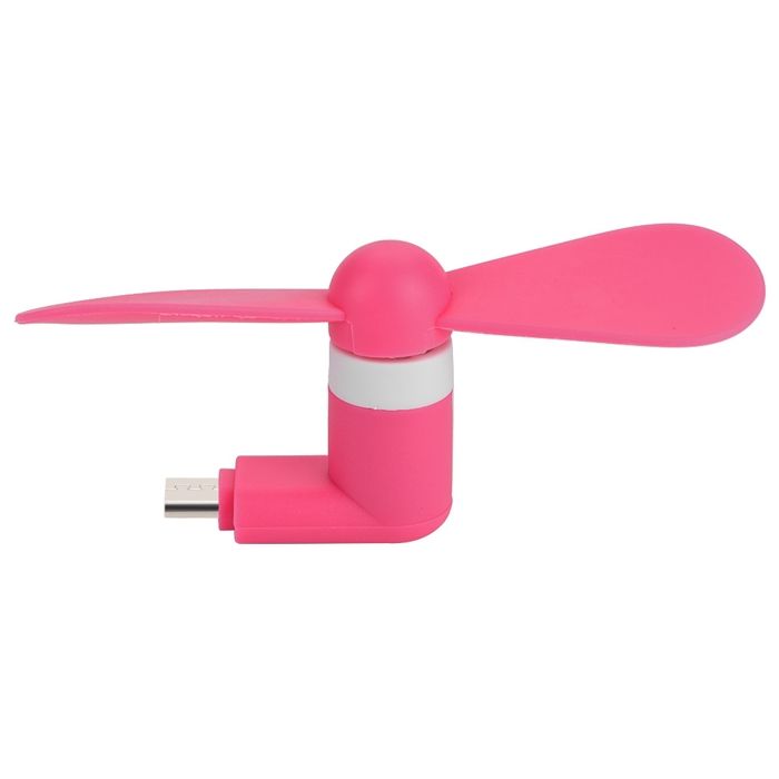 Ventilateur portatif - OKUMGGYJ - Micro USB - Ultra silencieux - TPE - Rose - Okumggyj