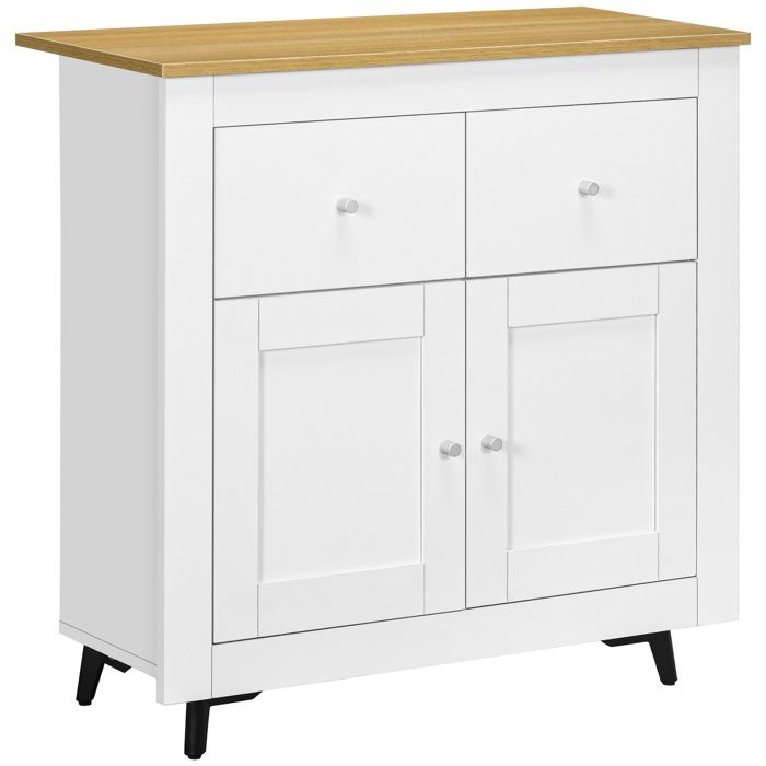 HOMCOM Buffet Meuble De Rangement, Commode Salon Chambre Cuisine Salle De Bain 838 077wt~838 077wt