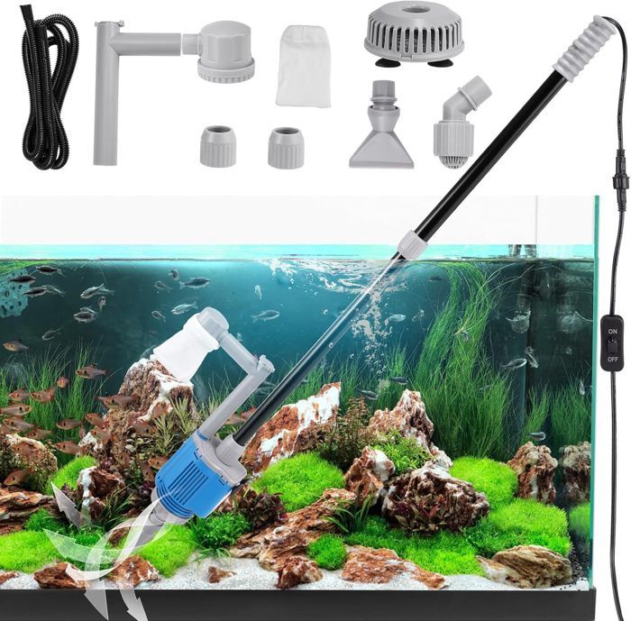 Meilleurs prix pour TTLIFE 6 en 1 Nettoyage de Gravier pour Aquarium,Aspirateur Electrique pour Aquarium Changeur d'eau Laveur de Sable pour Aquariums