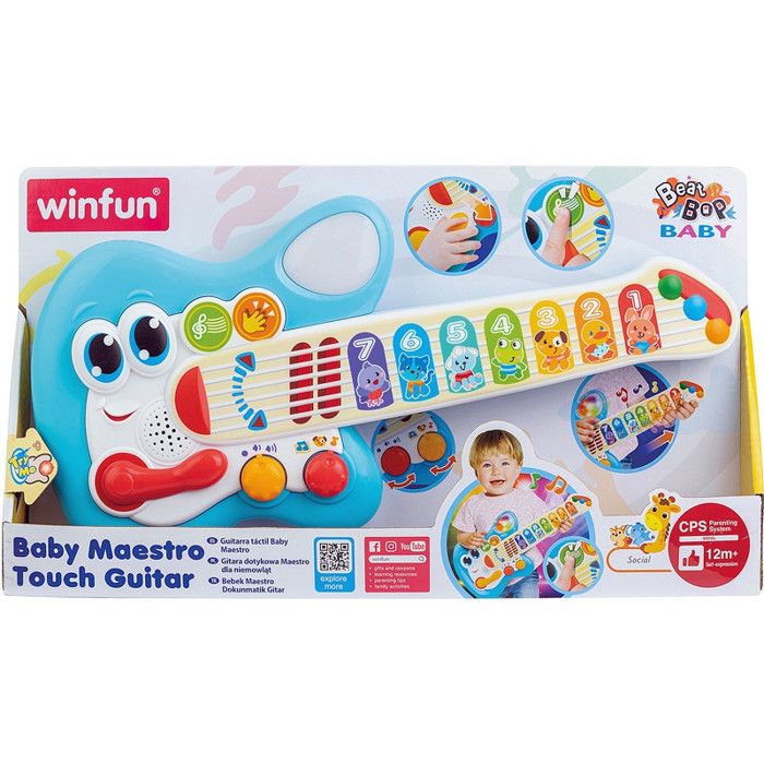 Guitare tactile électronique - WINFAT - WINFAT 230802 NL - Multicolore - Modes animaux/musique/notes - 3 piles LR03/AAA