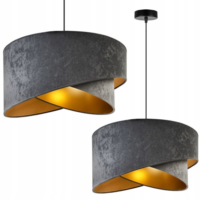 Lampe Suspendue - Light-Home - Mediolan 2355/1/SJS - Velours Doré - Hauteur Réglable