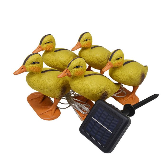 Lampe Solaire de Jardin - Ulisem - Canard Jaune - LED - Étanche - Énergie Solaire