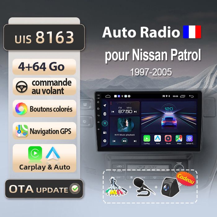 Litillbuly autoradio 4Go 64Go WIFI pour Nissan Patrol V5 1997-2005 ...