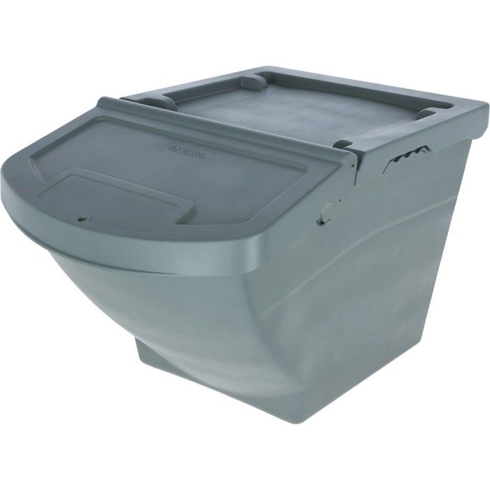 Comparer les prix de Conteneur à aliments empilable Kerbl - Gris - 60 L