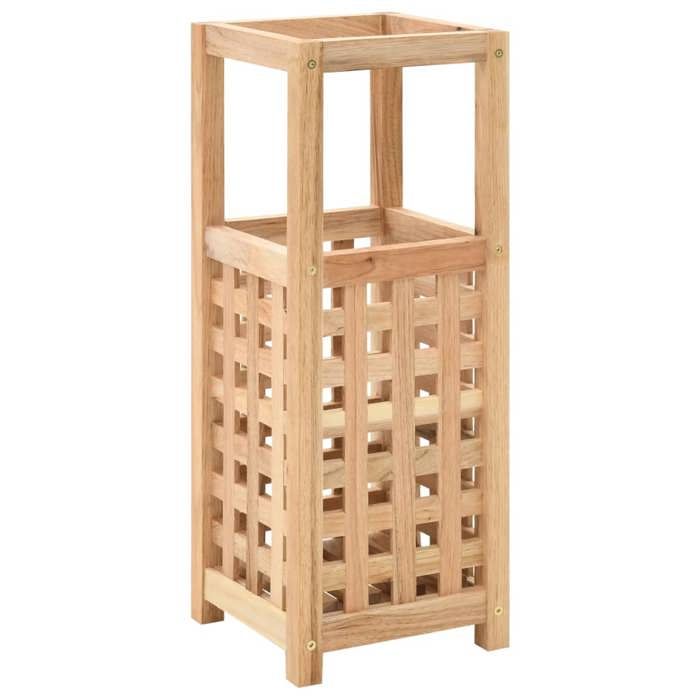 Support de parapluie rectangulaire en bois rustique pour entrée, maison, bureau - Avec vase à fleurs - Pour le rangement des cannes de marche