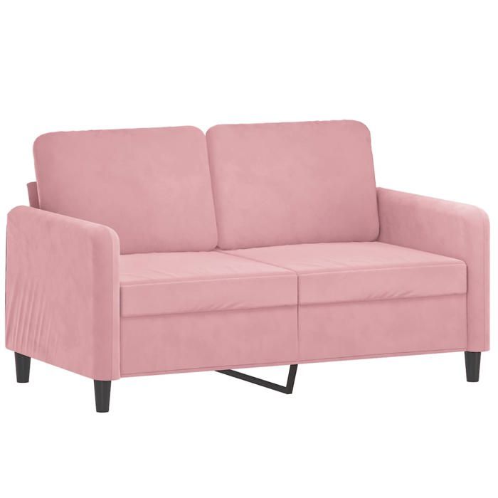 BEST-HOME SOFA-SALON - UU - Canapé à 2 places - Rose 120 cm Velours HH375