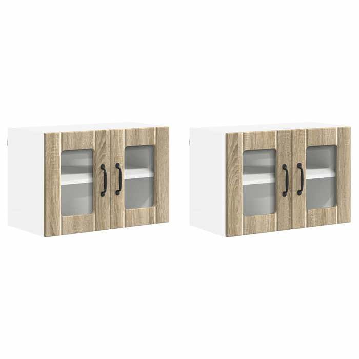 En solde Cabinet de cuisine 2 pcs UU buffet cuisine moderne Chêne Sonoma 60x31x40 cm A149
