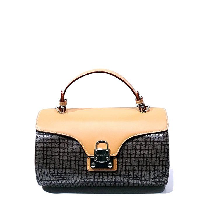 Ted Lapidus Fidelio - Sac à main cuir Marron TL08409MF Ted Lapidus Fidelio - Sac à main cuir Marron TL08409MF