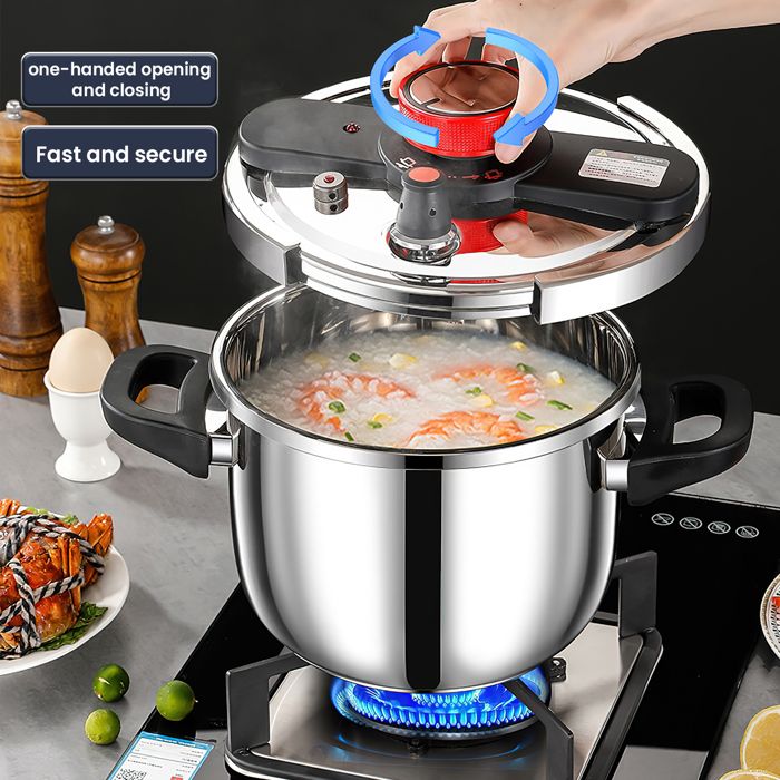 Autocuiseur en acier inoxydable 201 cocotte-minute composite compatible les cuisinières à gaz à induction 4 L cocotte-minute