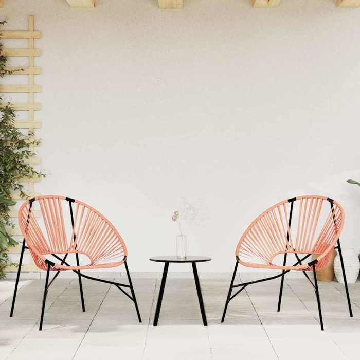 （SOLDES Dété）Chaise œuf de jardin 1pcSHIELD chaise de balconarrière-cour noir et orange résine tressée77x685x82cm 8792561