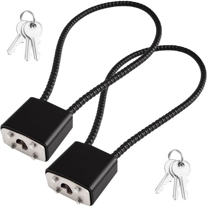 2 Pièces Cadenas en Corde dAcier avec Clés Cadenas Clé Cadena Velo Cadenas Casier avec 3 Clés Cadena Câble à Clé à Longue