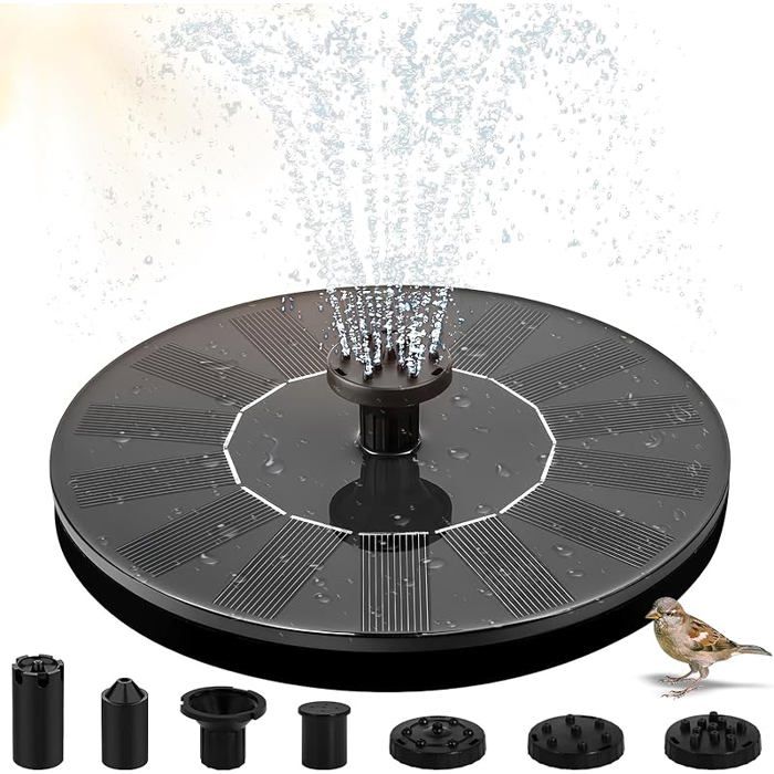 Fontaine de jardin soire extérieur 14 W avec 7 buses pour étangsbassins extérieursfontaine à oiseaux de jardin