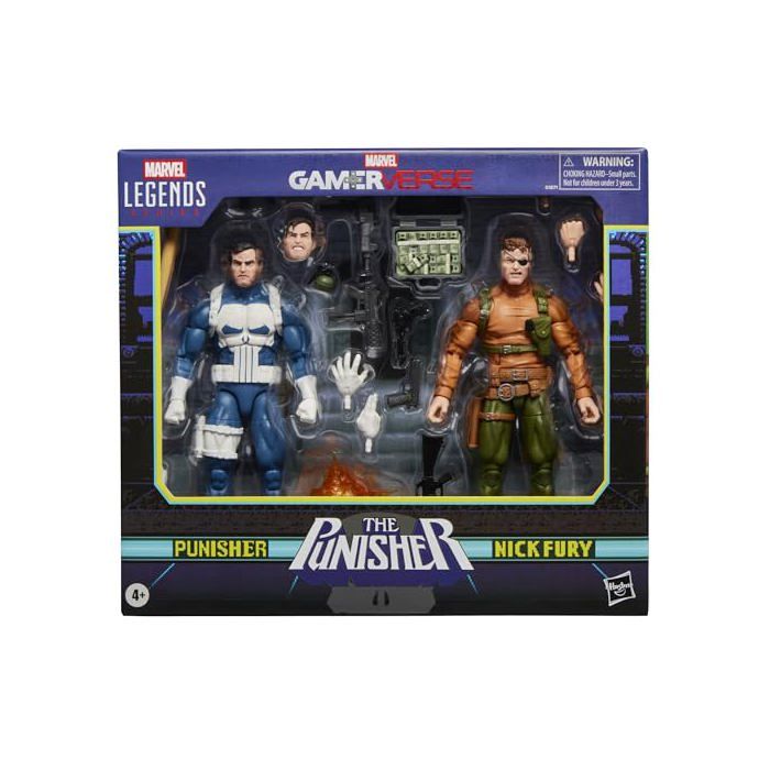 Marvel Figurine de collection - G1871 - Pack 2 Gamerverse (Punisher & Nick Fury) - 15 cm - 20 accessoires
