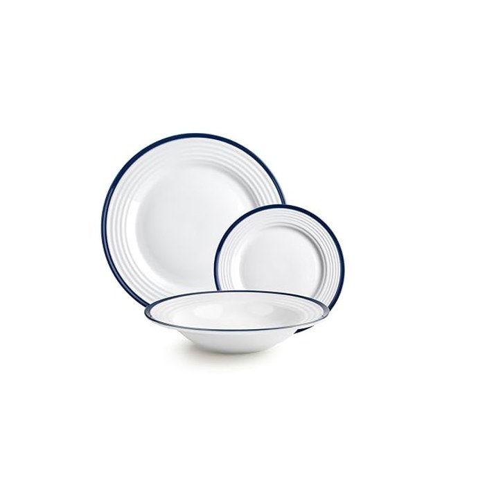 Service de table 12 pièces - IBILI - Provence - Porcelaine - Motif à fleur - Lave-vaisselle Service de table 12 pièces - IBILI - Provence - Porcelaine - Motif à fleur - Lave-vaisselle