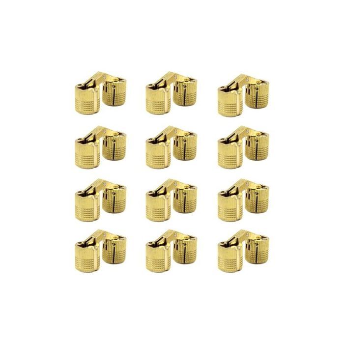 Charnières cylindriques laiton - MAX® - 180° invisibles - 12x10mm - Robuste pour meubles et boîtes Charnières cylindriques laiton - MAX® - 180° invisibles - 12x10mm - Robuste pour meubles et boîtes