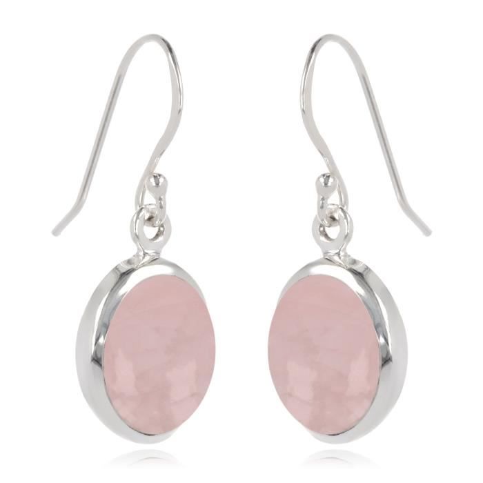 Aden Boucles D Oreille Aden Pierre Quartz Rose Naturelle Forme Ovale Serties Argent 925 000 Rhodie Ref 60312 Rose Achat Vente Boucle D Oreille Boucles D Oreille Quartz Rose Argent Rose Argente Neuf Quartz