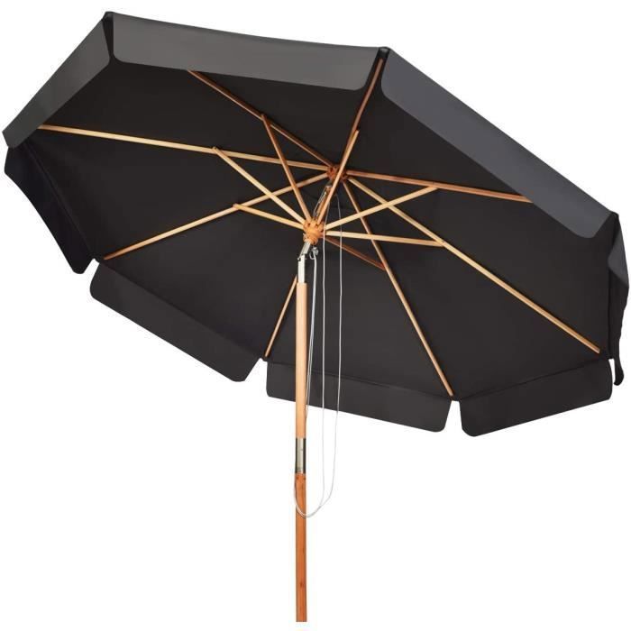 3M Parasol de Jardin OctogonaleParasol de Balcon InclinableHauteur 245MTissu en Polyester Anti-UVpour Terrasse Jardin