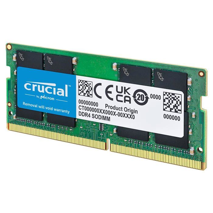 Mémoire vive DDR4 SDRAM 32 Go 3200 MHz (PC4-25600) CL22 DRX8 UNBUFF SODIMM 260P – Noir