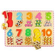 Puzzle en bois Bigjigs - Chiffres - Pour apprendre à compter - Enfant 3 ans et plus