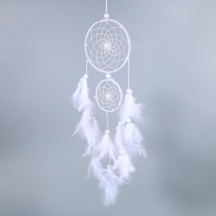 Dreamcatcher Capteur De Rêves, Plume Blanche Capteur De Rêves Perles