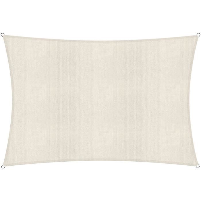 Voile D'Ombrage Rectangulaire MENGH 3x3m - Polyester Imperméable, Protection UV 95% - Pour Terrasse Ou Jardin
