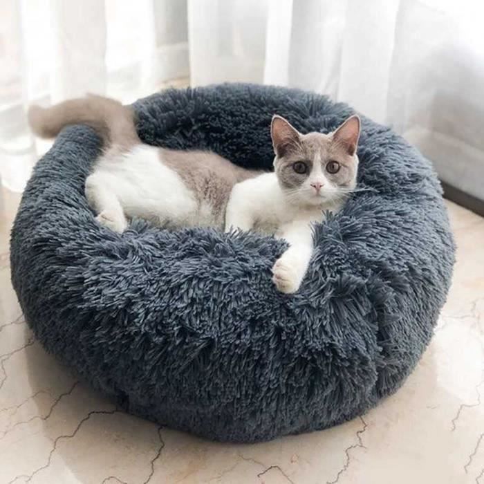 Chaud YBBT Lit pour Chat Lit Chien Rond Coussin de lit Moelleux pour Animaux de Compagnie Doux et Confortable Chiens imperméable antidérapant et Lavable Paniers pour Chiens Convient aux Chats 