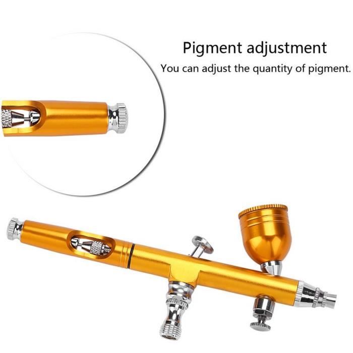 Aérographe Professionnel BD-134K Double Action - Buses 0,2/0,3/0,5 Mm, Gravité, Acier Inox, Pour Modélisme, Maquillage - 6