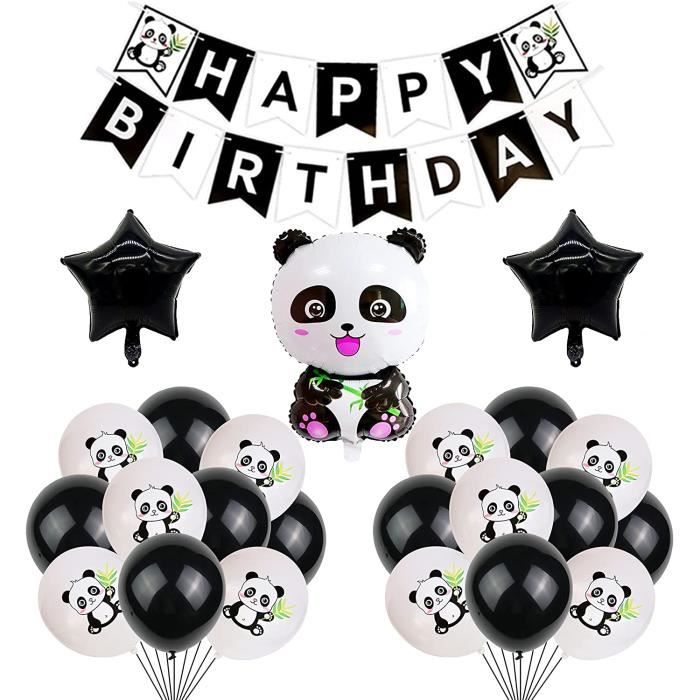 Panda Decoration Anniversaire Ballons Banniere De Joyeux Anniversaire Helium Ballon De Panda Pour Enfants Theme Fete D Annive 1142 Cdiscount Maison
